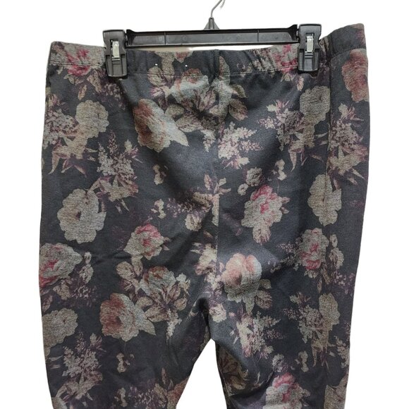 Michel Studio Pants Women's Size 2X Floral Print Straight Leg - Picture 13 of 14